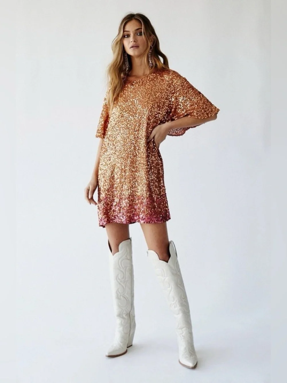 JENS PIRATE BOOTY FOR FREE PEOPLE BLACK WATER MINI DRESS SZ L - Picture 2 of 8